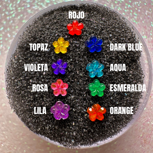 Pack 5 Micro Gemas de Resina Acrílica - Flor