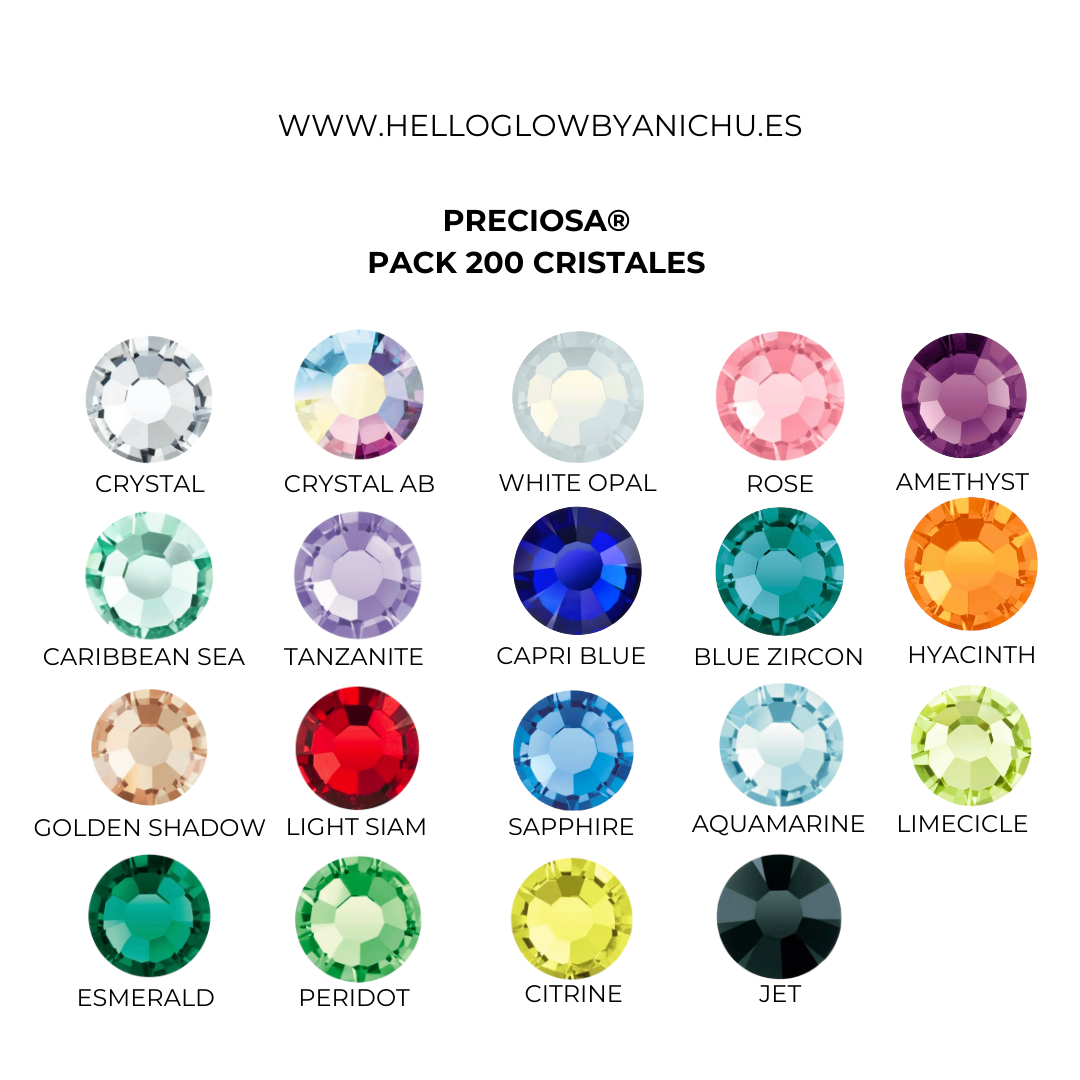 Pack 200 cristales Preciosa