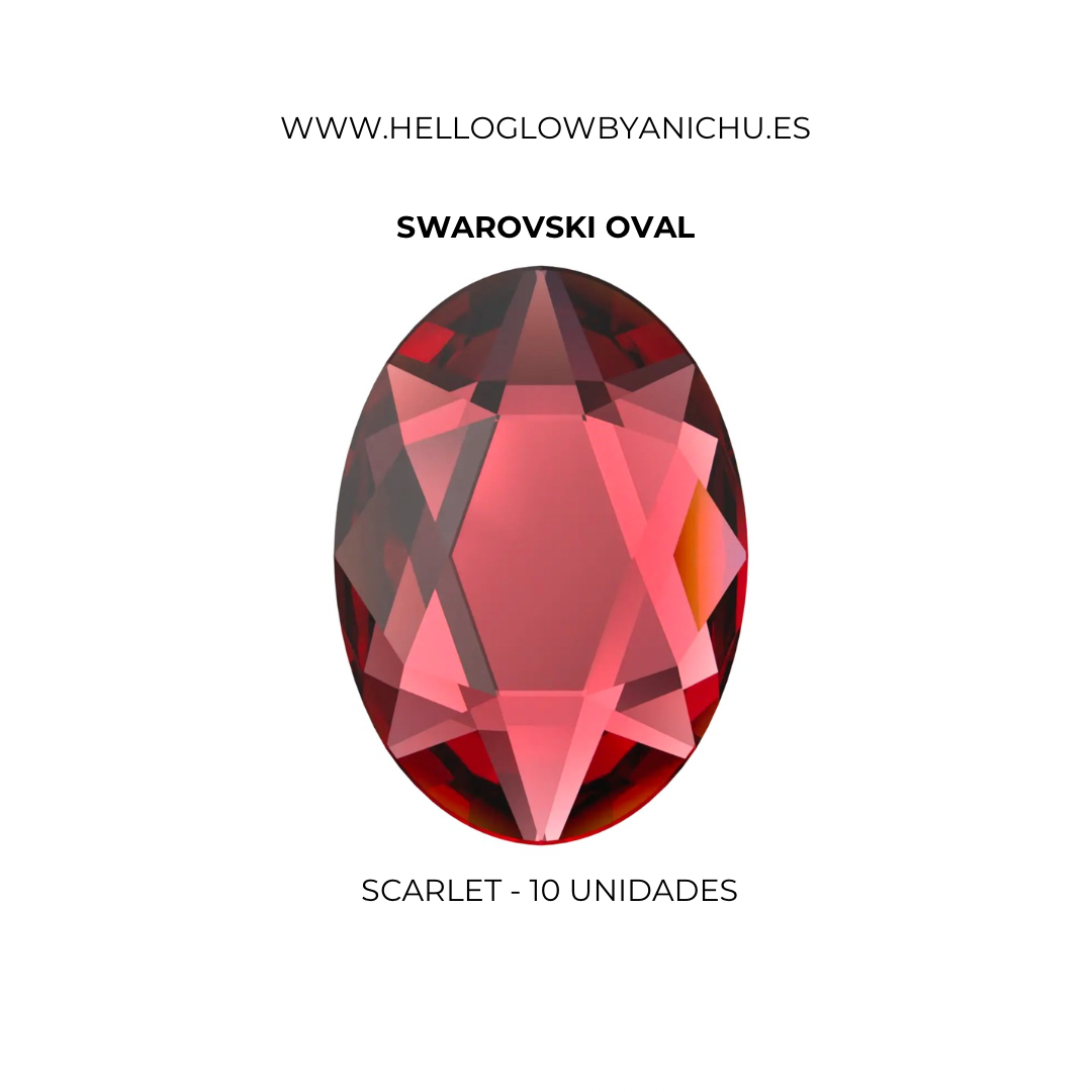 Swarovski Oval - Scarlet