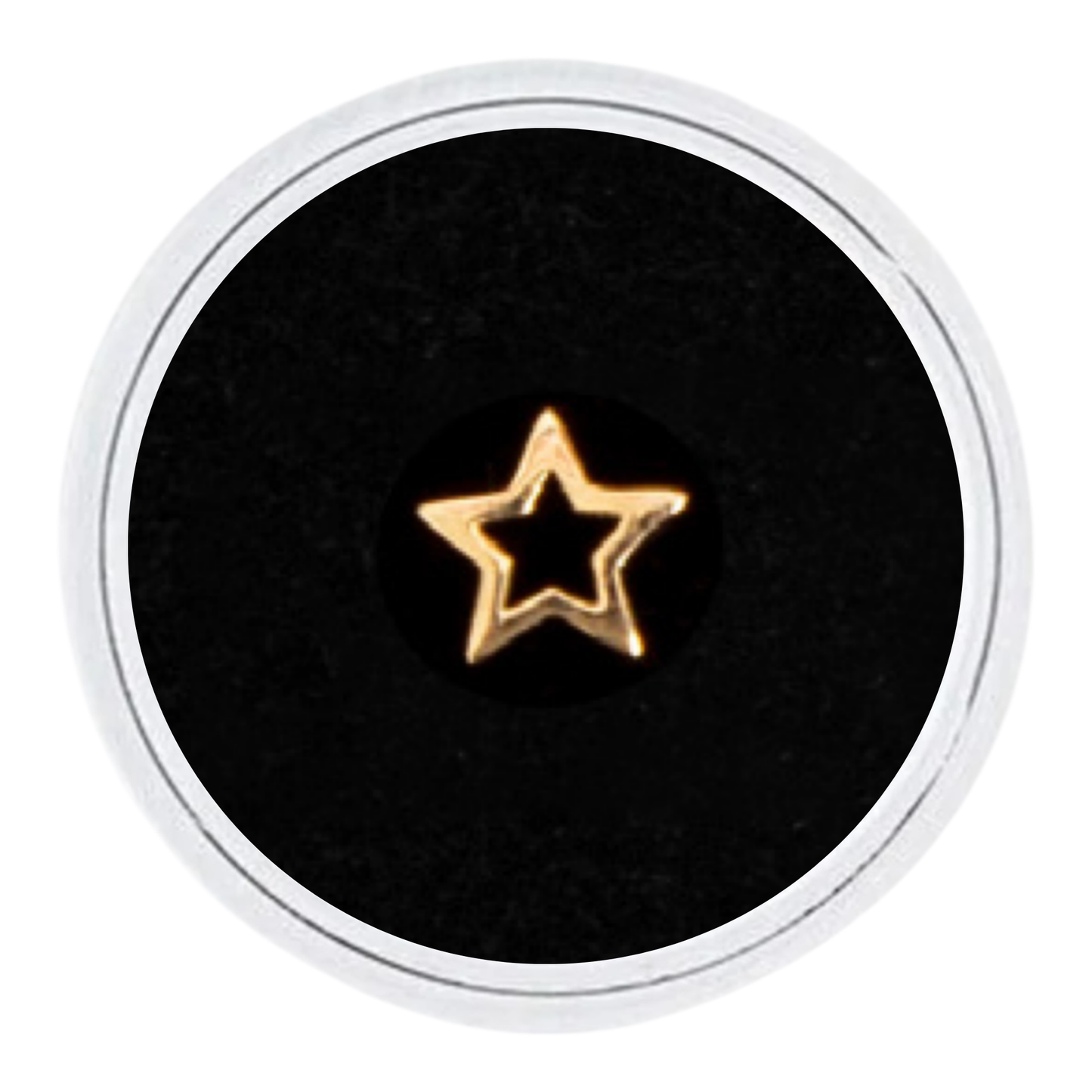 18k Gold - Hollow Star