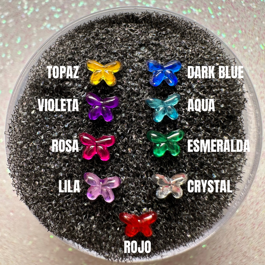 Pack 5 Micro Gemas de Resina Acrílica - Mariposa