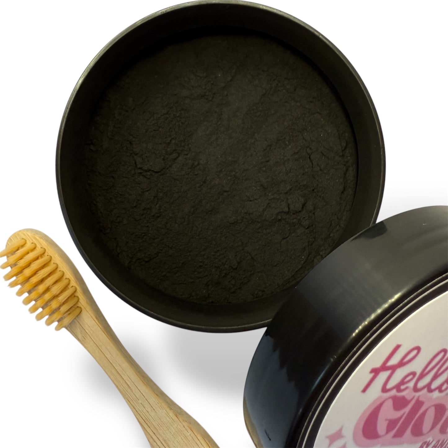 Polvo Blanqueador Dental con Carbón Activado + Cepillo de Dientes de Madera | Cuidado Bucal Natural