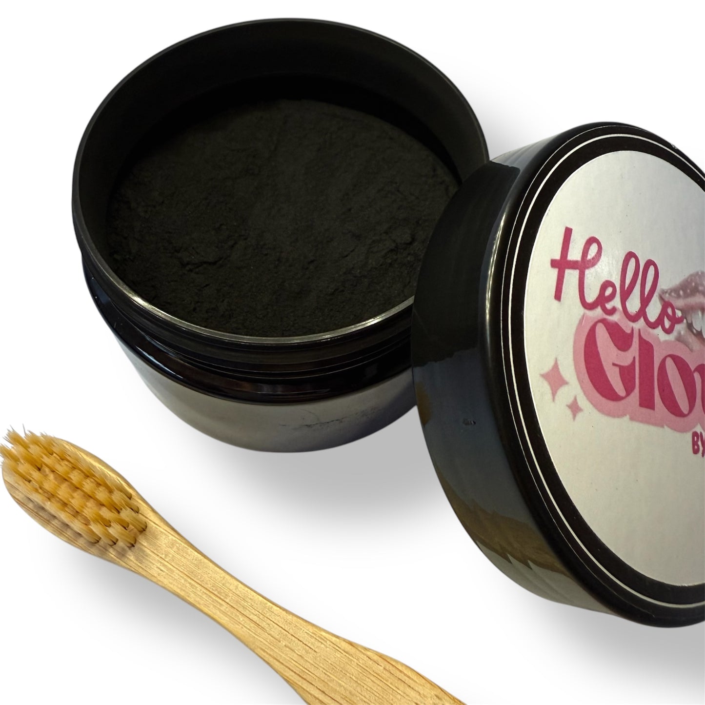 Polvo Blanqueador Dental con Carbón Activado + Cepillo de Dientes de Madera | Cuidado Bucal Natural