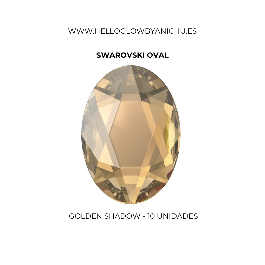 Swarovski Oval - Golden Shadow