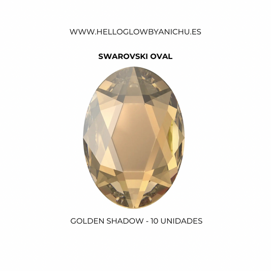 Swarovski Oval - Golden Shadow