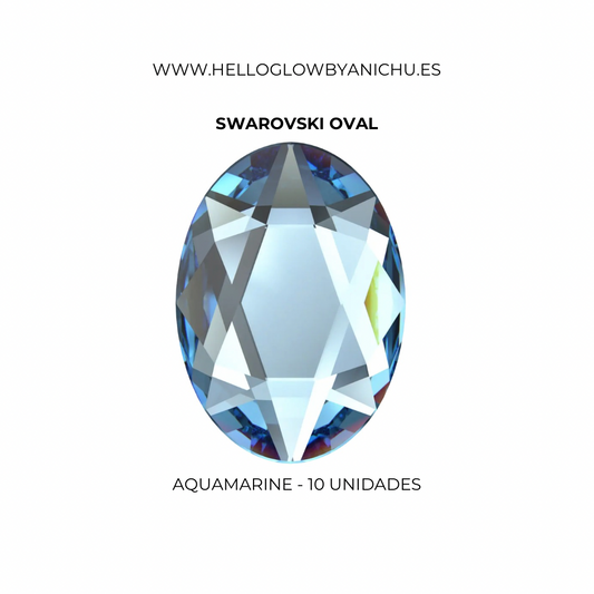 Swarovski Oval - Aquamarine