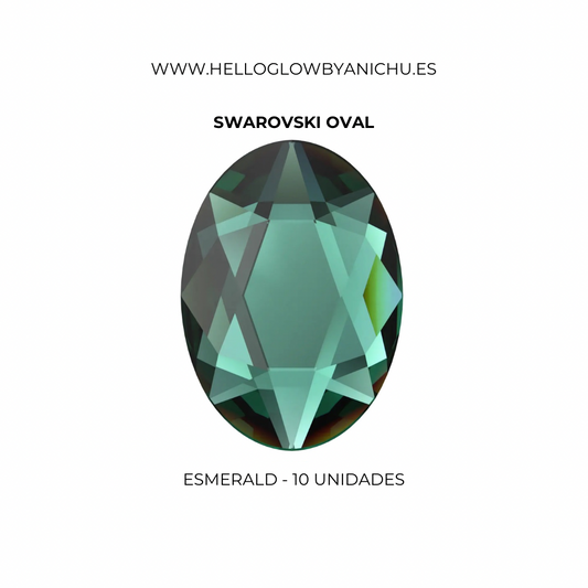 Swarovski Oval - Esmerald