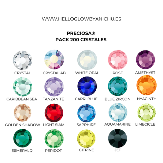 Pack 200 cristales Preciosa
