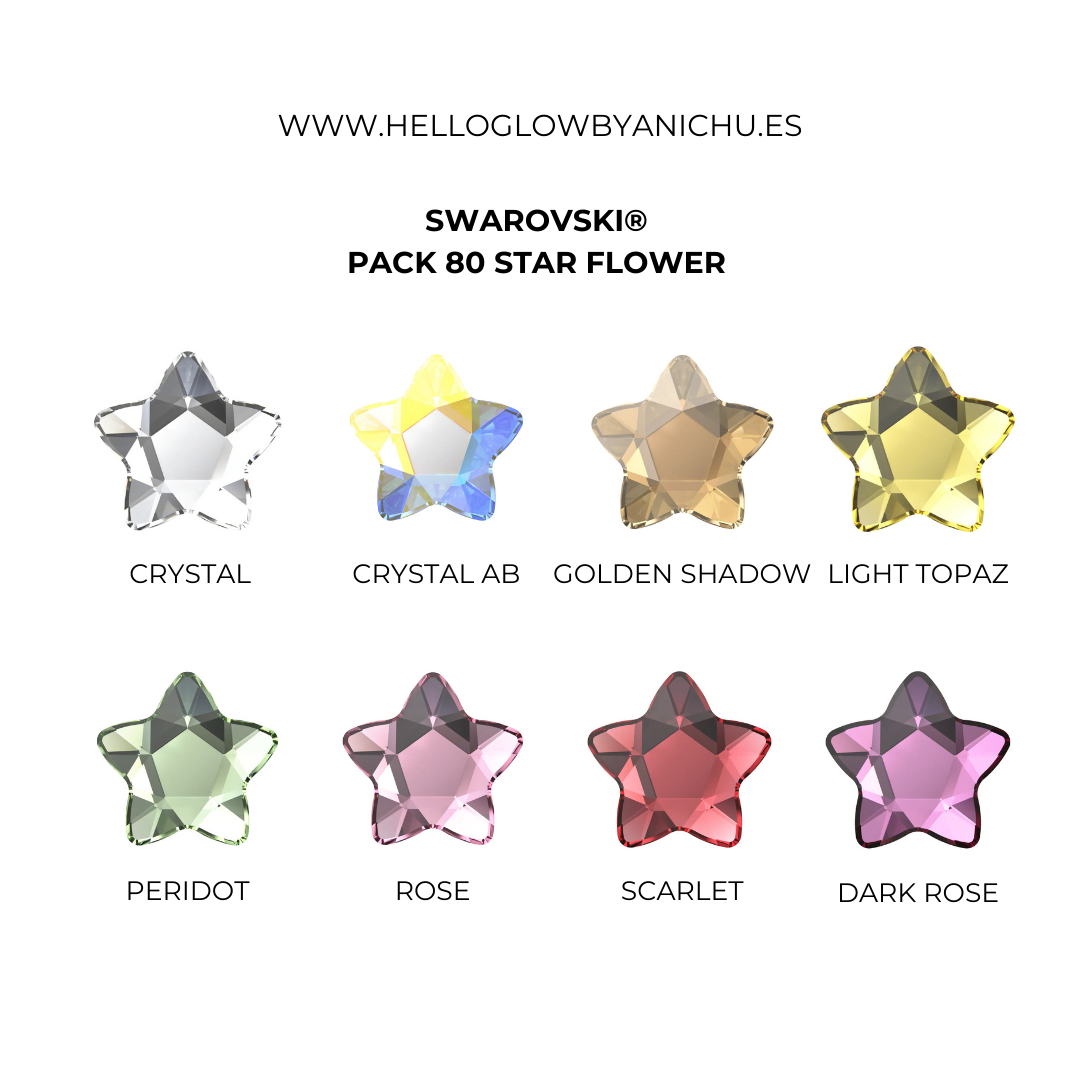 Pack 80 Star Flower Swarovski