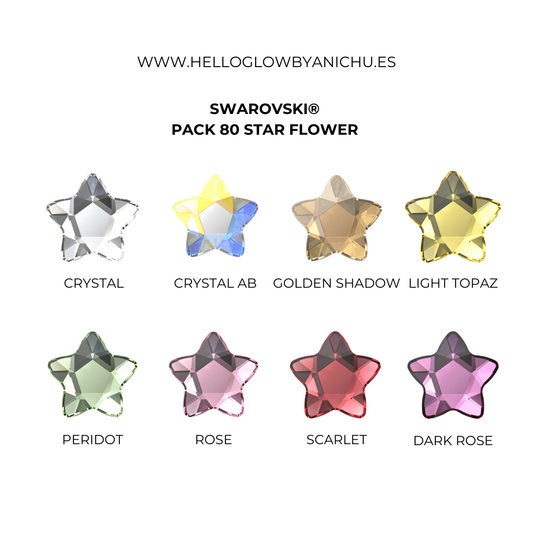 Pack 80 Star Flower Swarovski