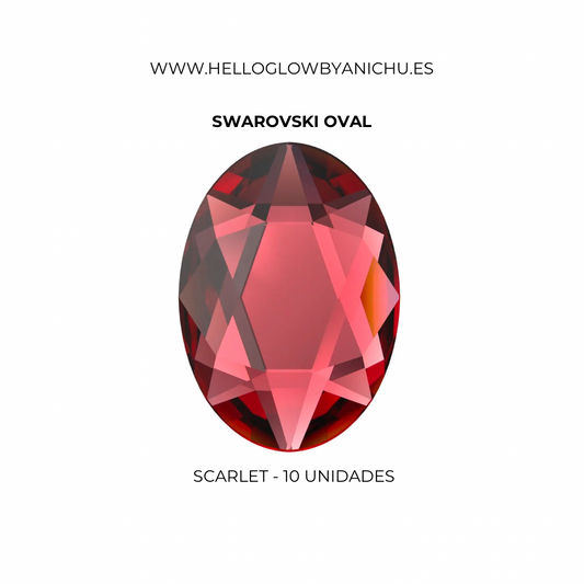 Swarovski Oval - Scarlet
