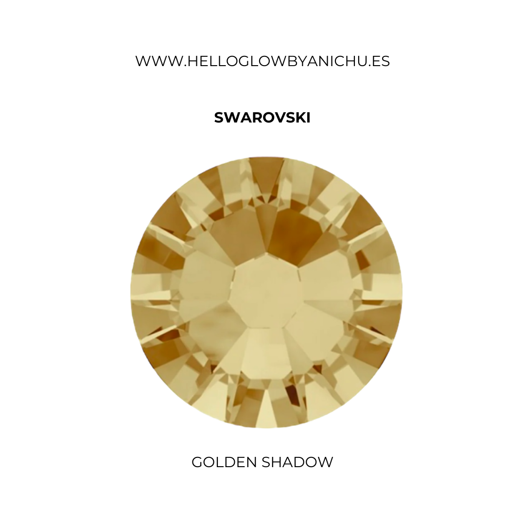 Swarovski Round - Golden Shadow