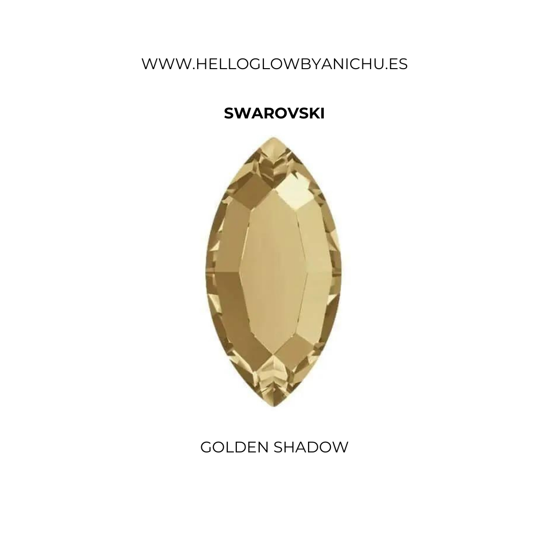 Swarovski Navette - Golden Shadow