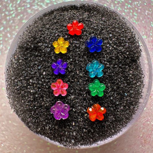 Pack 5 Micro Gemas de Resina Acrílica - Flor