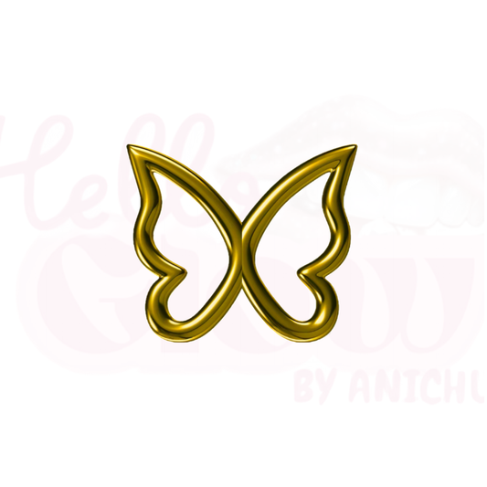 18k Gold - Hollow Butterfly