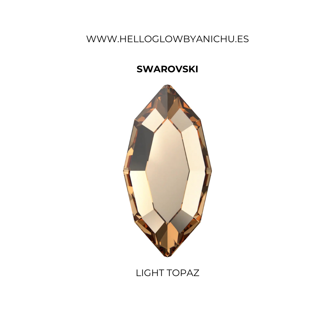 Swarovksi Navette - Light Topaz