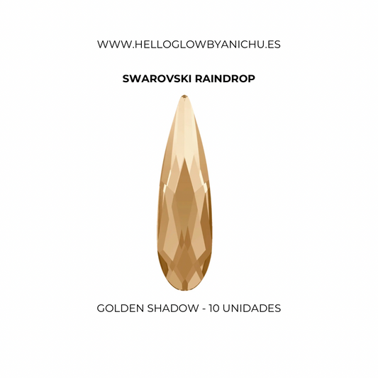 Swarovski Raindrop - Golden Shadow