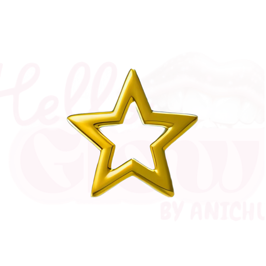 18k Gold - Hollow Star