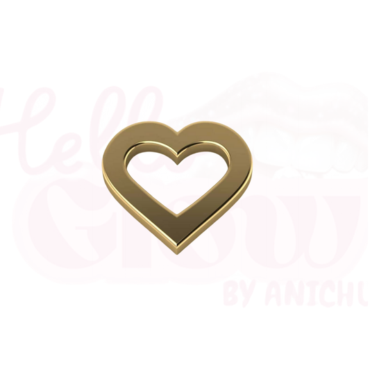 18k Gold - Hollow Heart