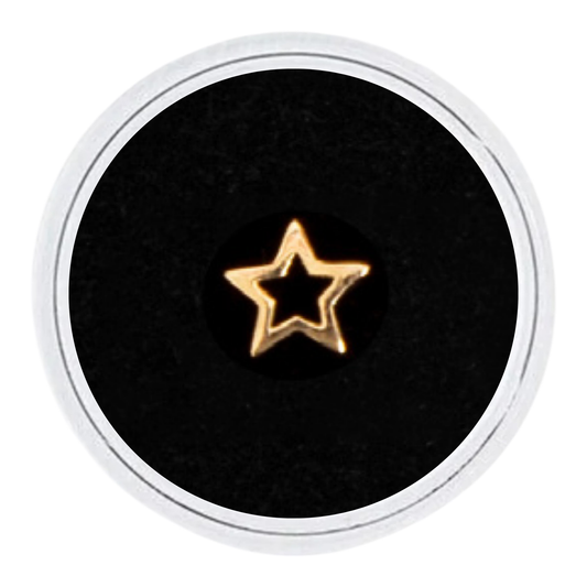 18k Gold - Hollow Star
