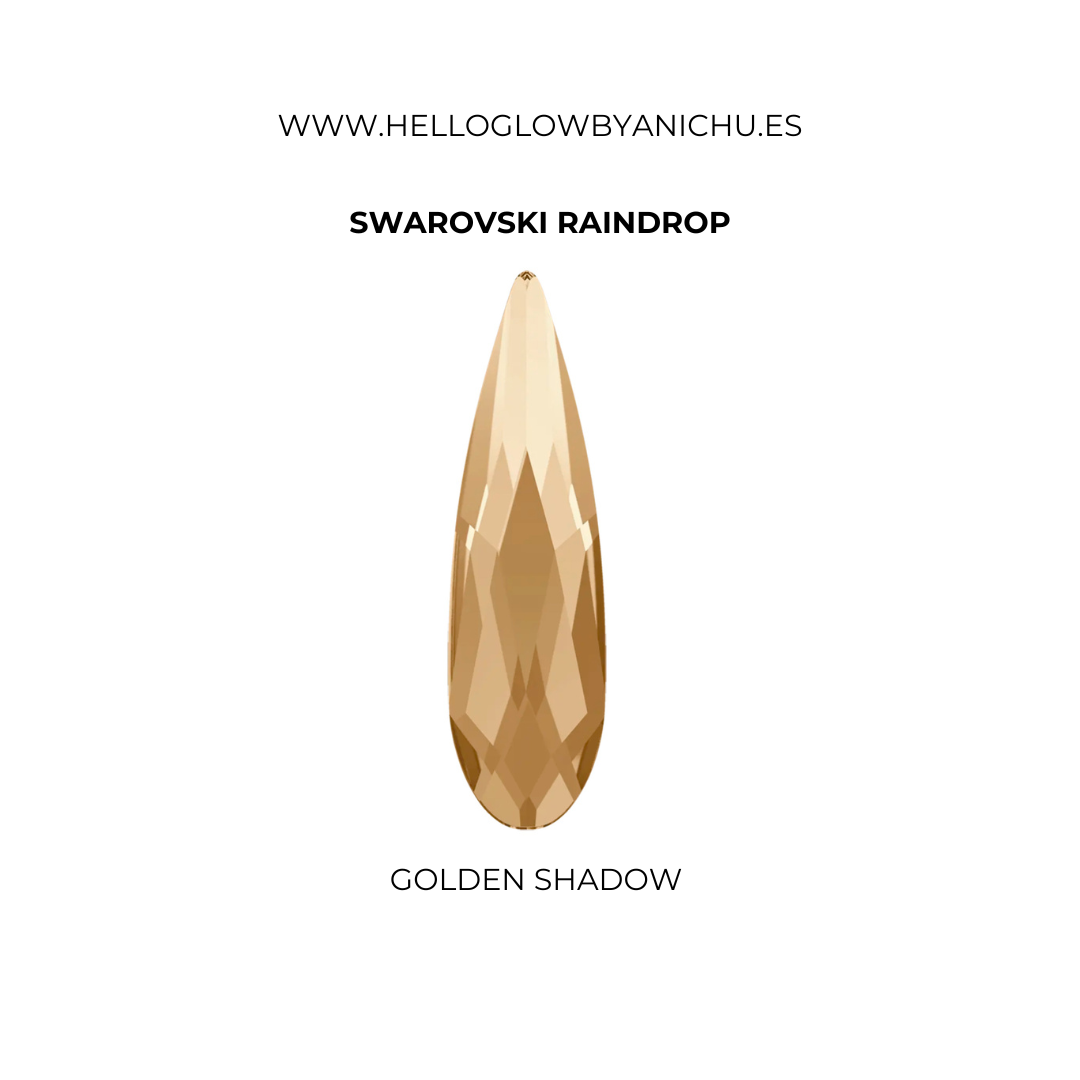 Swarovski Raindrop - Golden Shadow