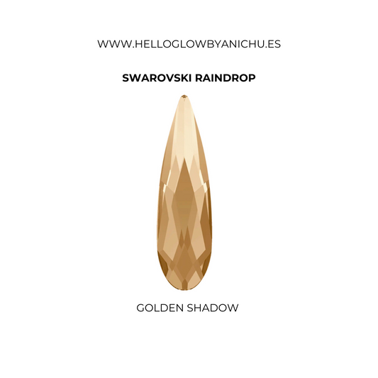 Swarovski Raindrop - Golden Shadow