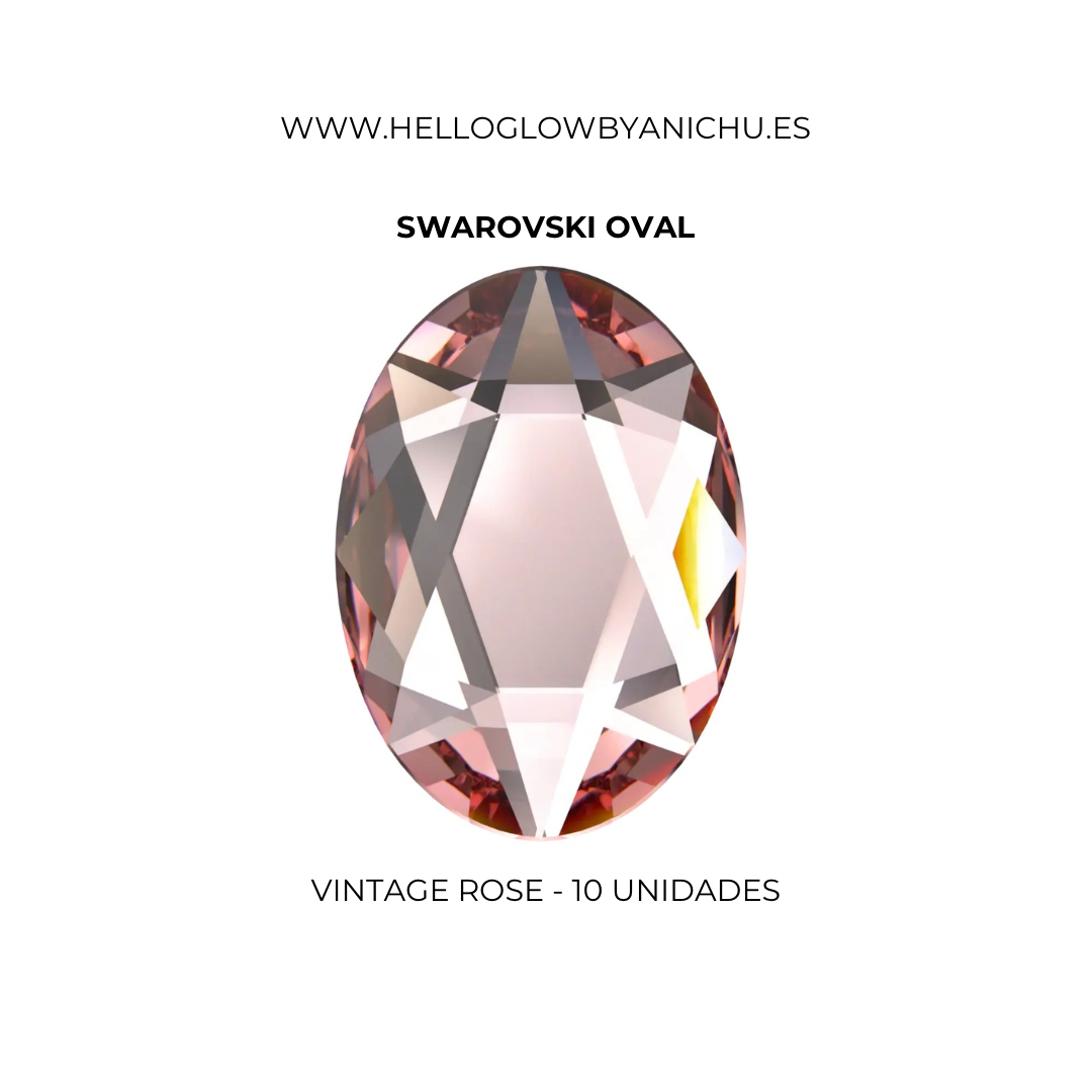 Swarovski Oval - Vintage Rose