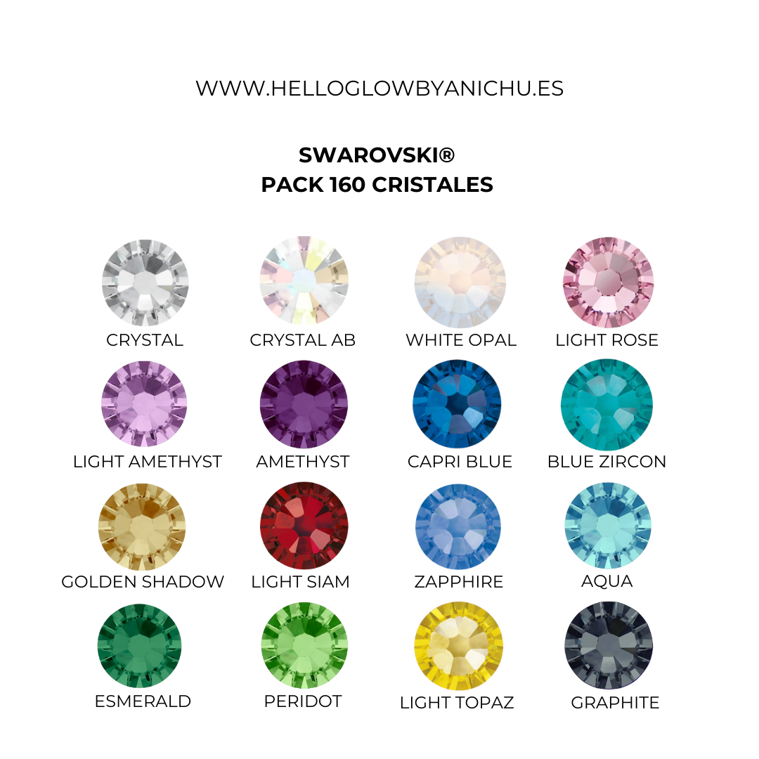 Pack 160 cristales Swarovski