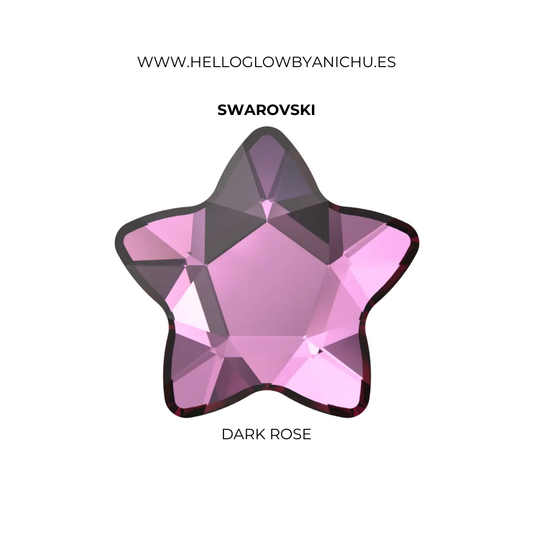 Swarovski Star Flower - Dark Rose