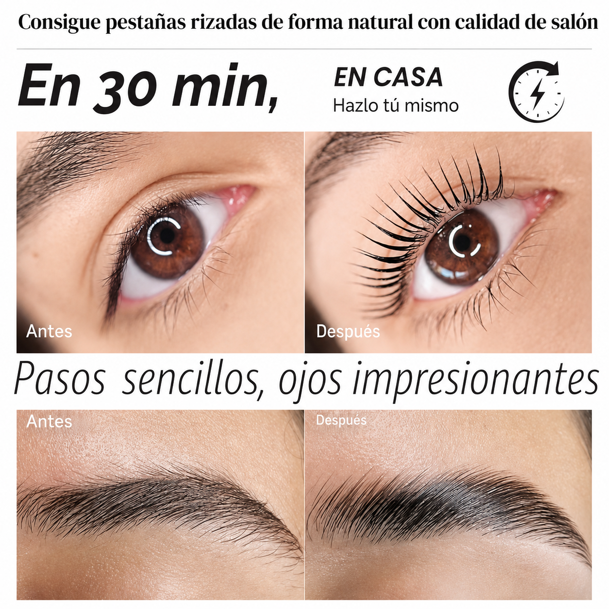 Kit 2 en 1 Laminado de cejas + Lifting de pestañas PERMANIA