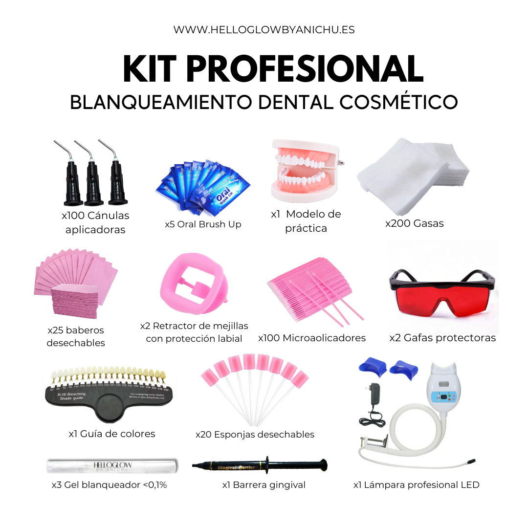 Formación Online + Kit profesional Blanqueamiento dental cosmético